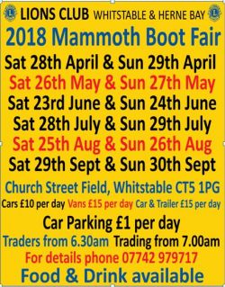 Boot Fairs 2018 Boot Fairs 2018