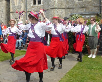 Morris dancing at the Castle